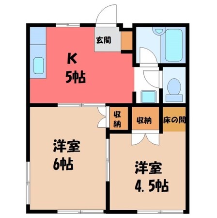 宇都宮駅 車移動13分  4km 1階の物件間取画像